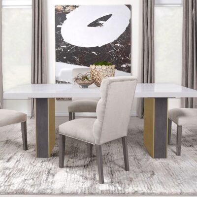 Armada Cultured Carrara Marble Dining Table