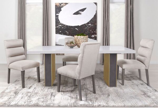 Armada Cultured Carrara Marble Dining Table