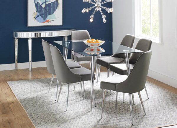 Beven Glass Top Dining Table