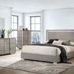 Dalyn Grey Lacquer Bed With LED Lights