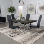 Reza Dark Oak Modern Dining Table