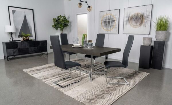 Reza Dark Oak Modern Dining Table